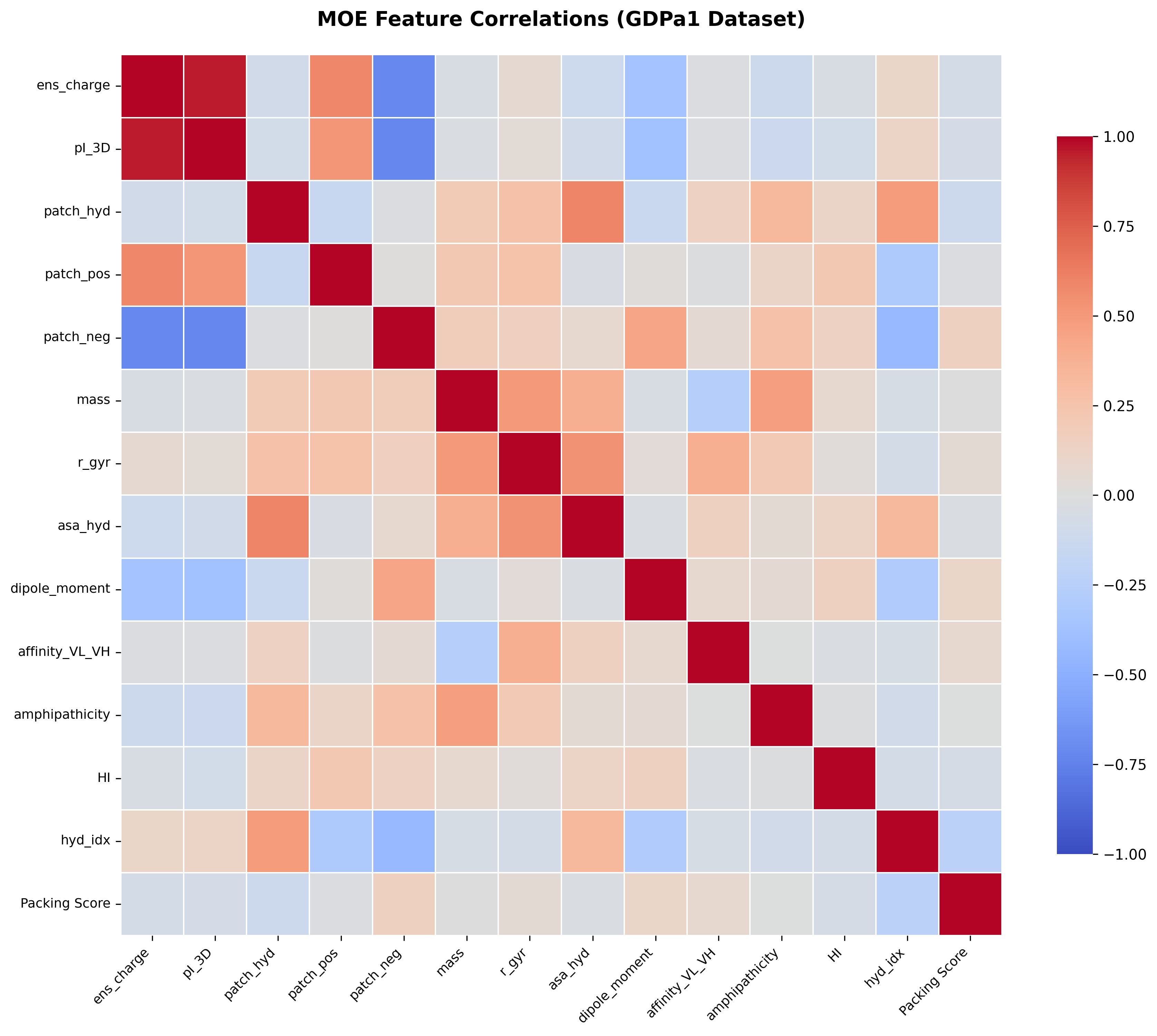MOE Feature Correlations